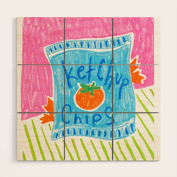 Ketchup Chips Wood Wall Art Gallery Image 1