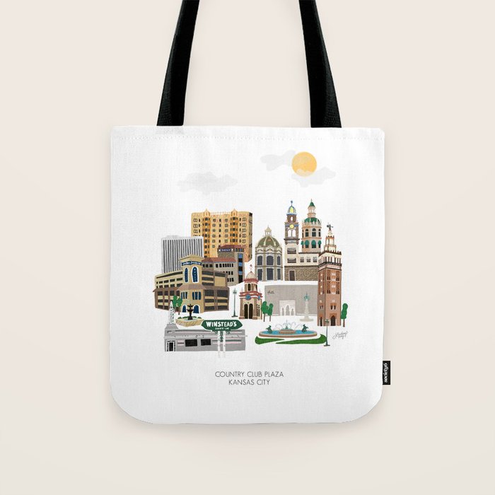 Kansas City Plaza Tote Bag Gallery Image 1