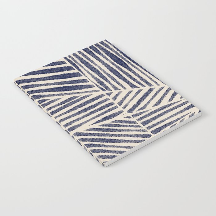 Navy Blue Striped Pattern #1 Notebook Gallery Image 2