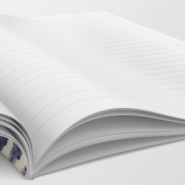 Navy Blue Striped Pattern #1 Notebook Gallery Image 2