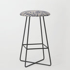 Navy Blue Striped Pattern #1 Stool Gallery Image 1