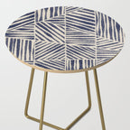 Navy Blue Striped Pattern #1 Side Table Gallery Image 2