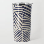Navy Blue Striped Pattern #1 Travel Mug Gallery Image 1