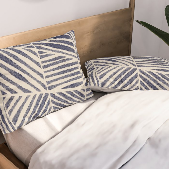 Navy Blue Striped Pattern #1 Pillow Sham Gallery Image 2