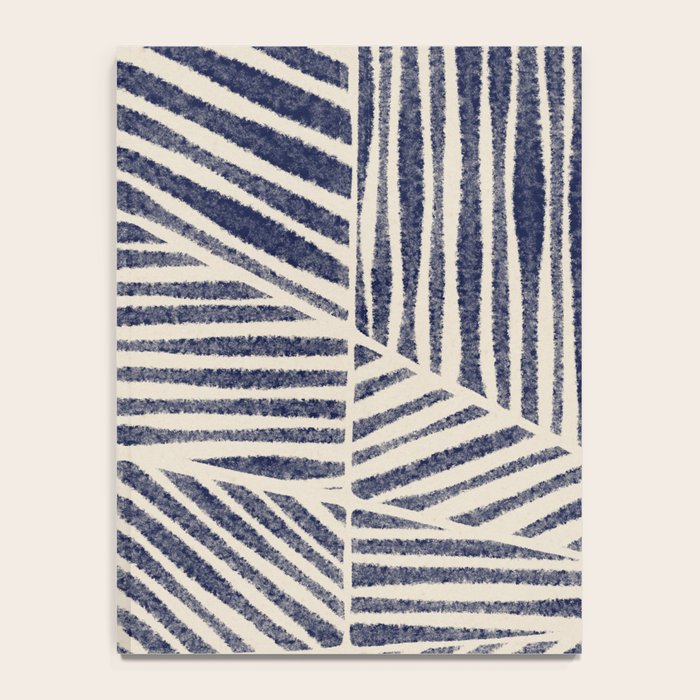 Navy Blue Striped Pattern #1 Notebook Gallery Image 4