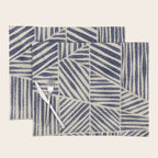 Navy Blue Striped Pattern #1 Placemat Gallery Image 1