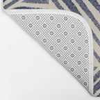 Navy Blue Striped Pattern #1 Bath Mat Gallery Image 2