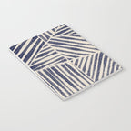 Navy Blue Striped Pattern #1 Notebook Gallery Image 3