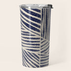 Navy Blue Striped Pattern #1 Travel Mug Gallery Image 2