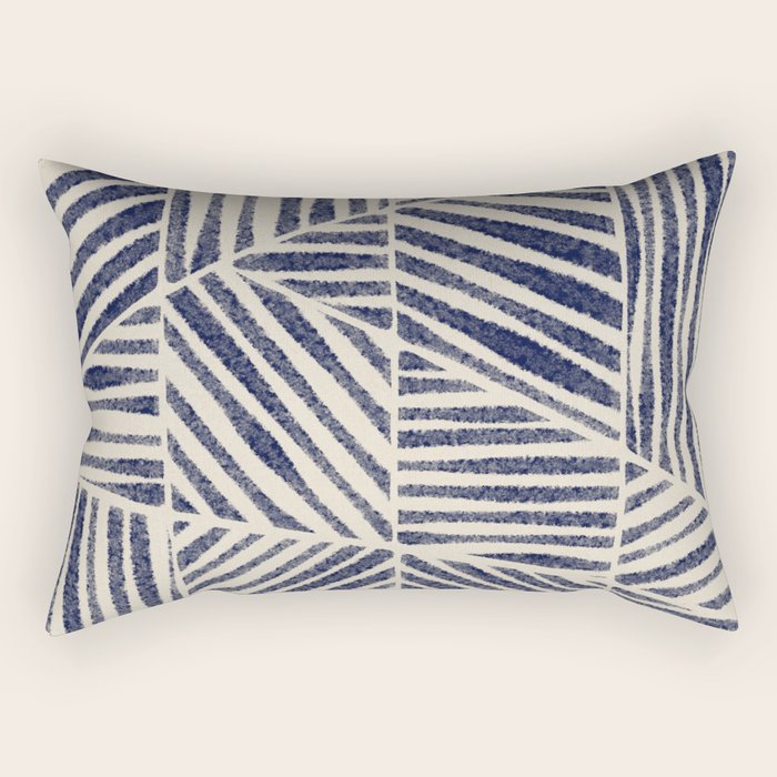 Navy Blue Striped Pattern #1 Rectangular Pillow Gallery Image 1