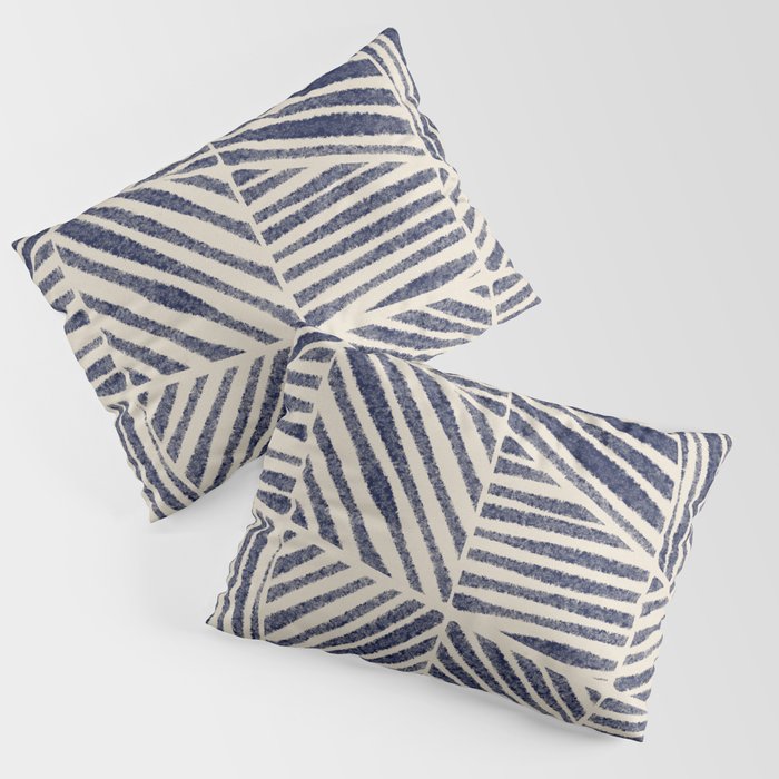 Navy Blue Striped Pattern #1 Pillow Sham Gallery Image 1
