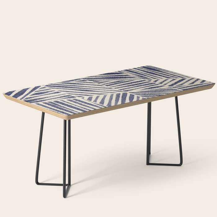 Navy Blue Striped Pattern #1 Coffee Table Gallery Image 1
