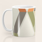 Mid Century Modern Diagonal Stripes Green Orange Coffee Mug Gallery Image 3