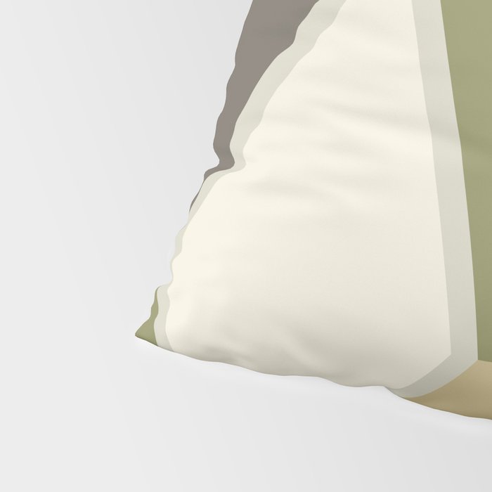 Mid Century Modern Diagonal Stripes Green Orange Pillow Sham Gallery Image 4