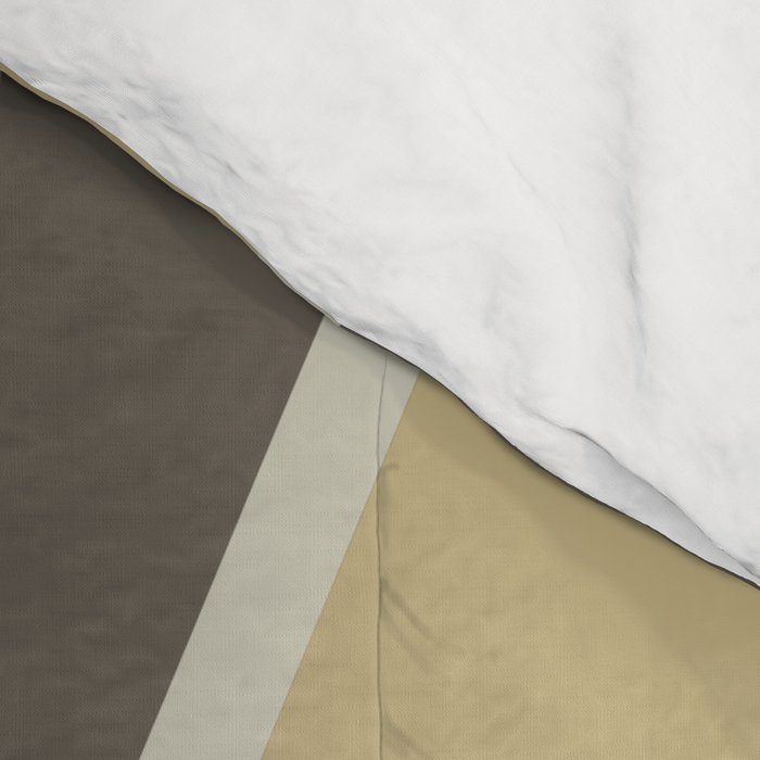 Mid Century Modern Diagonal Stripes Green Orange Comforter Gallery Image 4