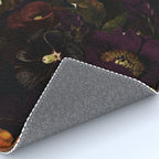 The Darkest Dutch Vintage Flowers Garden  Rug Gallery Image 4