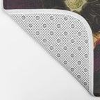 The Darkest Dutch Vintage Flowers Garden  Bath Mat Gallery Image 2