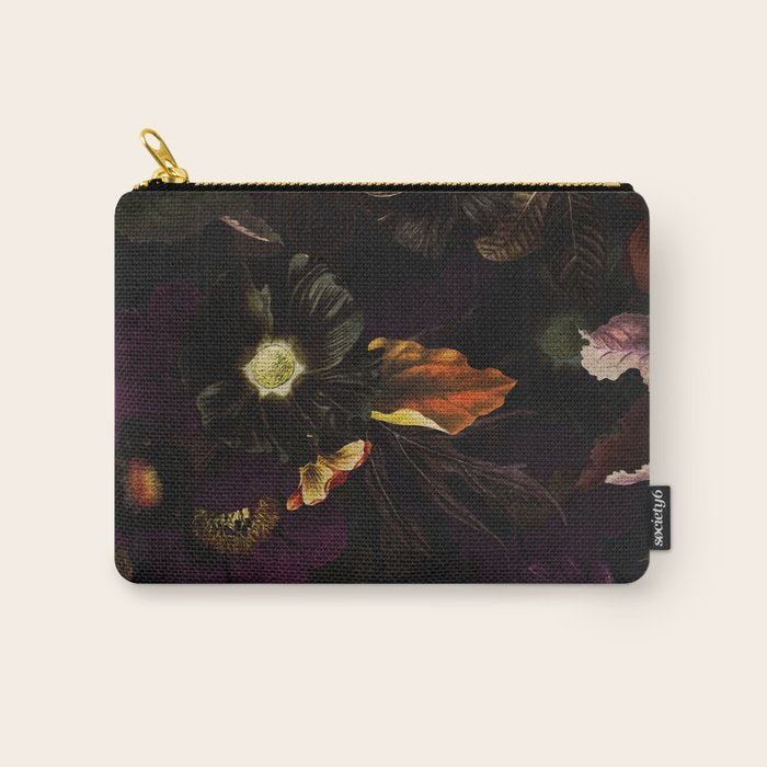 The Darkest Dutch Vintage Flowers Garden  Carry All Pouch Gallery Image 1