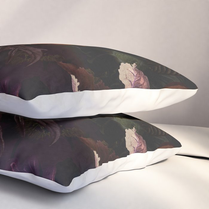 The Darkest Dutch Vintage Flowers Garden  Pillow Sham Gallery Image 3