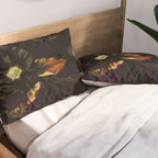 The Darkest Dutch Vintage Flowers Garden  Pillow Sham Gallery Image 2
