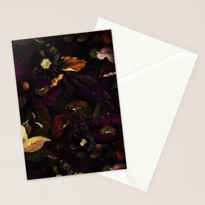 The Darkest Dutch Vintage Flowers Garden  Stationery Card Gallery Image 2