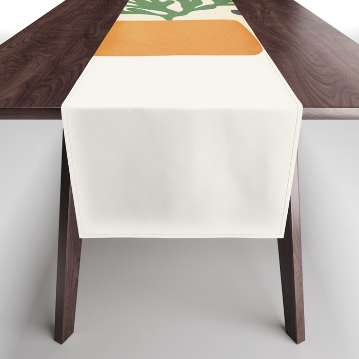 Bronze Vase & Leaves: Matisse Edition | Mid Century Series Table Runner Gallery Image 1