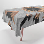 Urban Tribal Pattern No.6 - Aztec - Concrete and Wood Tablecloth Gallery Image 1