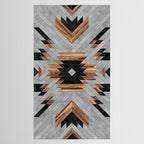 Urban Tribal Pattern No.6 - Aztec - Concrete and Wood Tablecloth Gallery Image 2