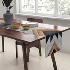 Urban Tribal Pattern No.6 - Aztec - Concrete and Wood Table Runner Gallery Image 2