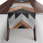 Urban Tribal Pattern No.6 - Aztec - Concrete and Wood Table Runner Gallery Image 1