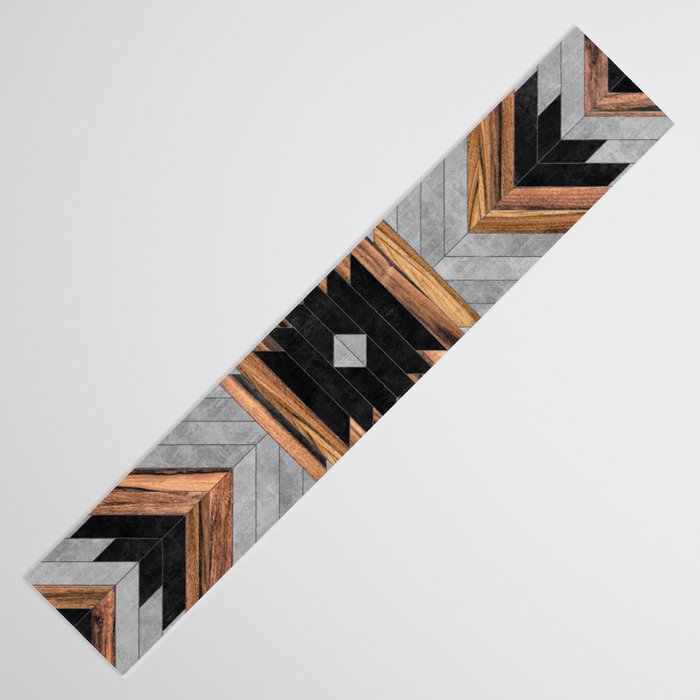 Urban Tribal Pattern No.6 - Aztec - Concrete and Wood Table Runner Gallery Image 3