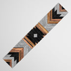 Urban Tribal Pattern No.6 - Aztec - Concrete and Wood Table Runner Gallery Image 3