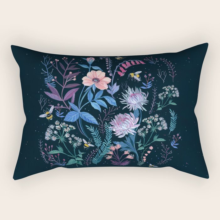 Bees Garden Rectangular Pillow Gallery Image 2