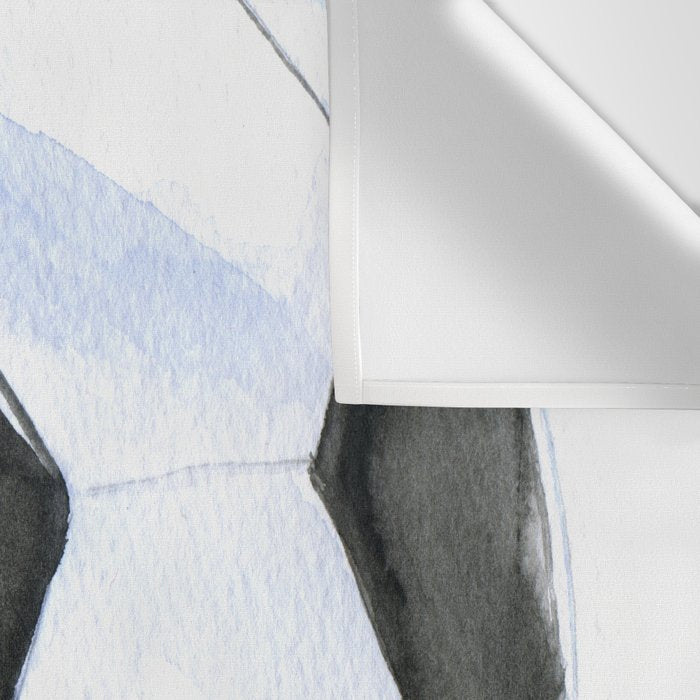 Soccer Ball Watercolor Wall Tapestry Gallery Image 3