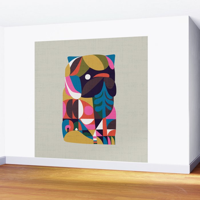 Nordic Pug Wall Mural Gallery Image 2