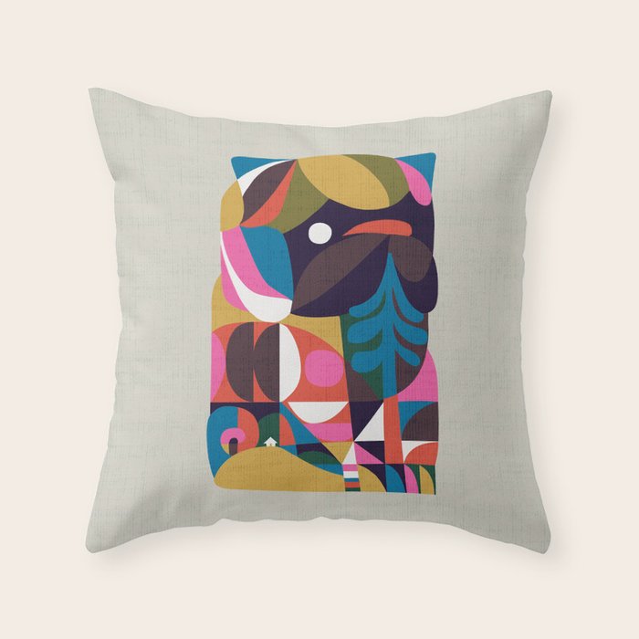 Nordic Pug Throw Pillow Gallery Image 6