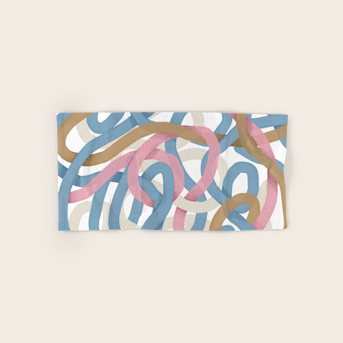 Abstract Brushstroke Tangle  Bath Towel Gallery Image 1