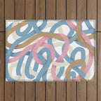 Abstract Brushstroke Tangle  Outdoor Rug Gallery Image 1
