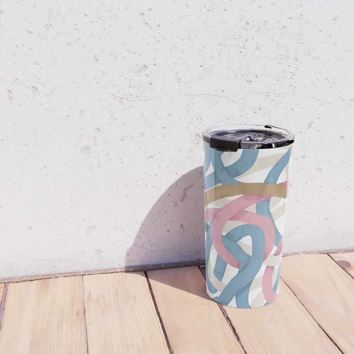 Abstract Brushstroke Tangle  Travel Mug Gallery Image 4
