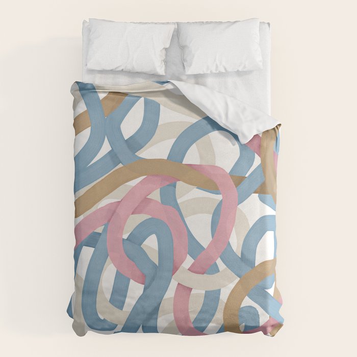 Abstract Brushstroke Tangle  Duvet Cover Gallery Image 6