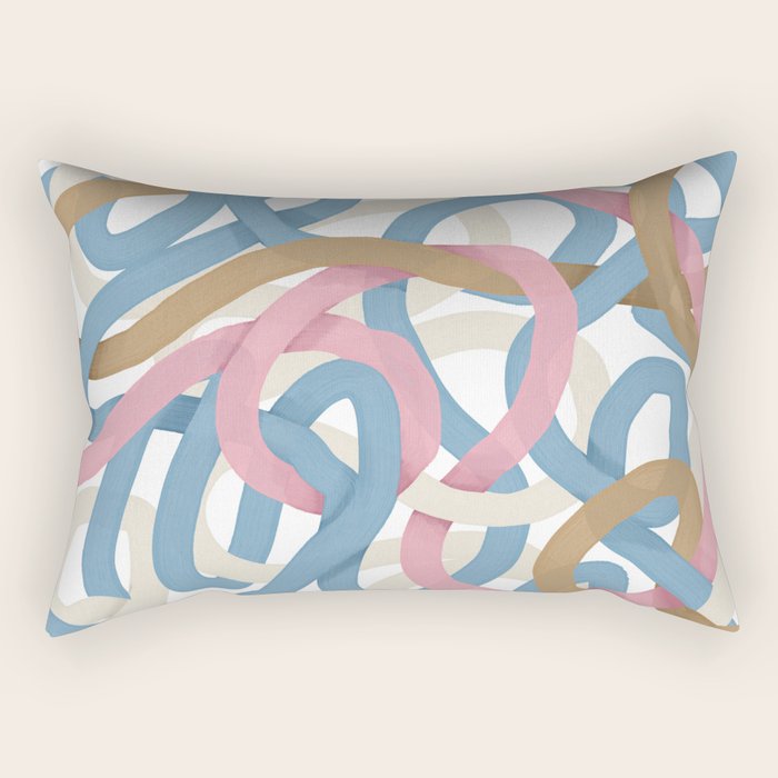 Abstract Brushstroke Tangle  Rectangular Pillow Gallery Image 2
