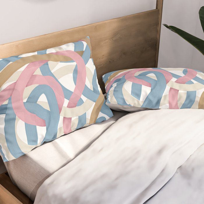 Abstract Brushstroke Tangle  Pillow Sham Gallery Image 2