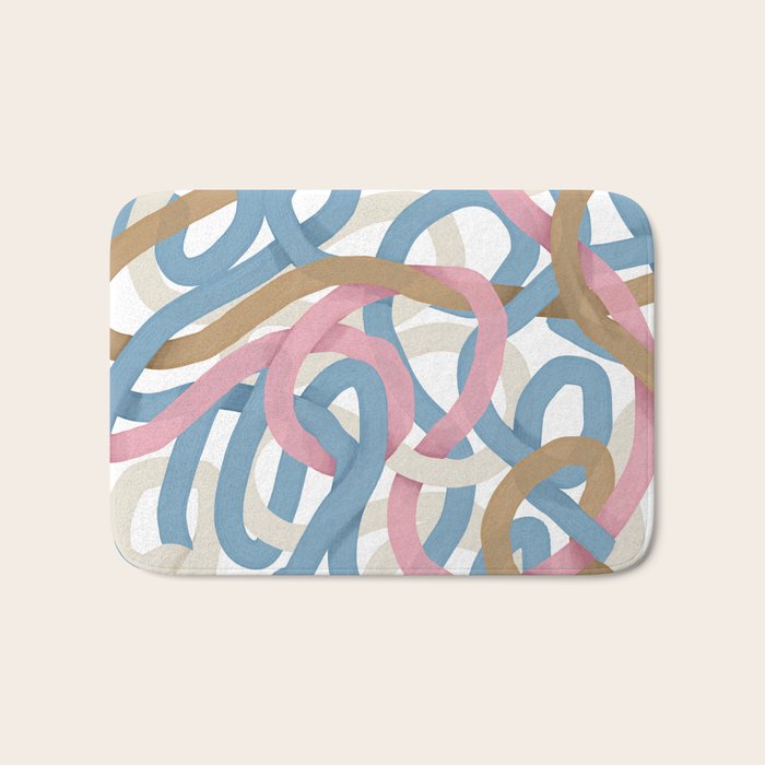 Abstract Brushstroke Tangle  Bath Mat Gallery Image 1