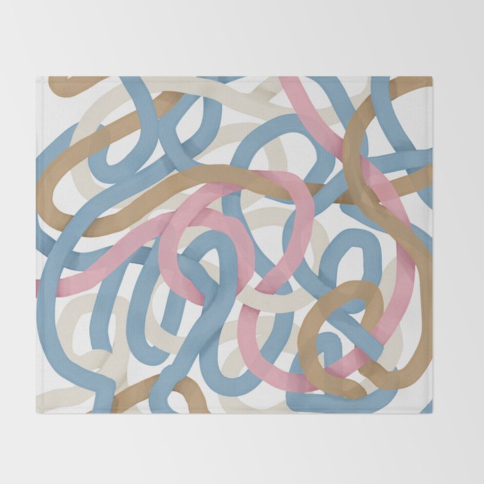 Abstract Brushstroke Tangle  Throw Blanket Gallery Image 2