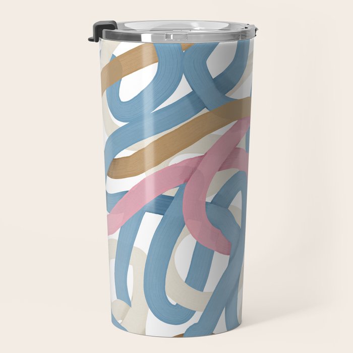 Abstract Brushstroke Tangle  Travel Mug Gallery Image 3