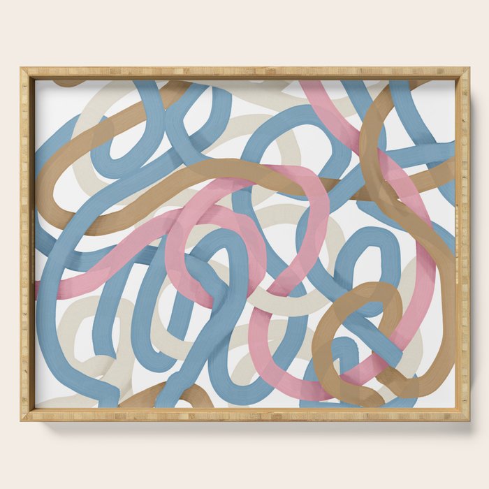 Abstract Brushstroke Tangle  Serving Tray Gallery Image 1