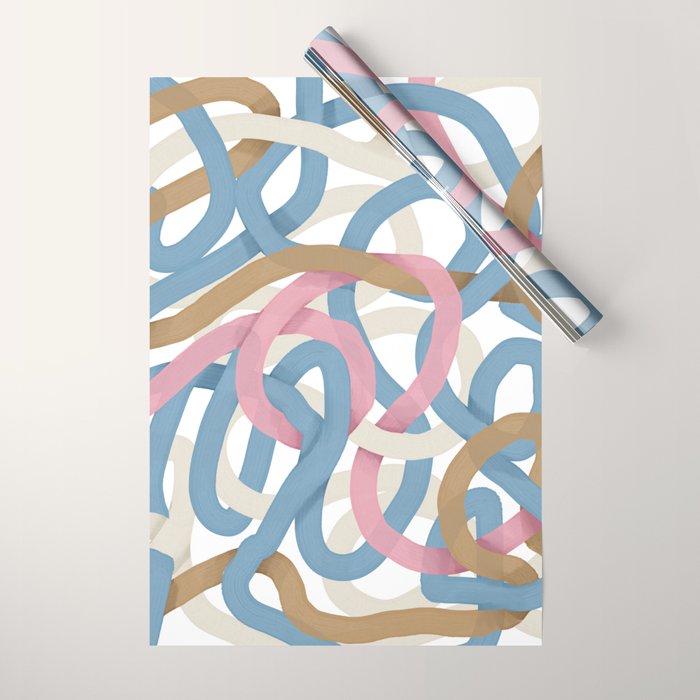 Abstract Brushstroke Tangle  Wrapping Paper Gallery Image 1