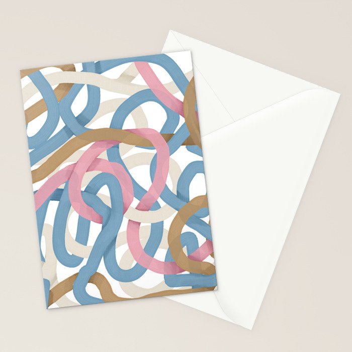 Abstract Brushstroke Tangle  Stationery Card Gallery Image 2