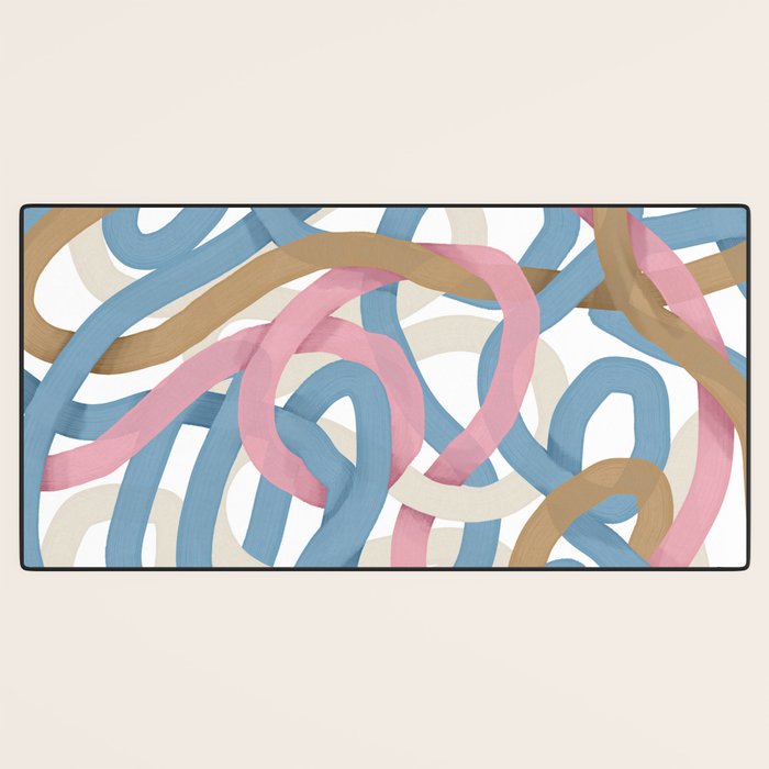 Abstract Brushstroke Tangle  Desk Mat Gallery Image 3