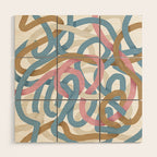 Abstract Brushstroke Tangle  Wood Wall Art Gallery Image 1